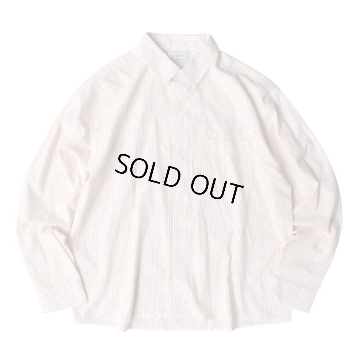 画像1: Cotton On Hampton L/S Shirts - Apricot Stripe (1)