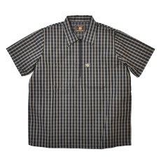 画像1: FB County S/S Heavyweight Vintage 1/2 Zip Shirts - Black/Tan (1)