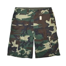 画像1: Rothco Vintage Utility Cargo Shorts - Woodland Camo (1)