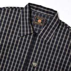 画像2: FB County S/S Heavyweight Vintage 1/2 Zip Shirts - Black/Tan (2)