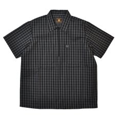 画像1: FB County S/S Heavyweight Vintage 1/2 Zip Shirts - Black/Grey (1)