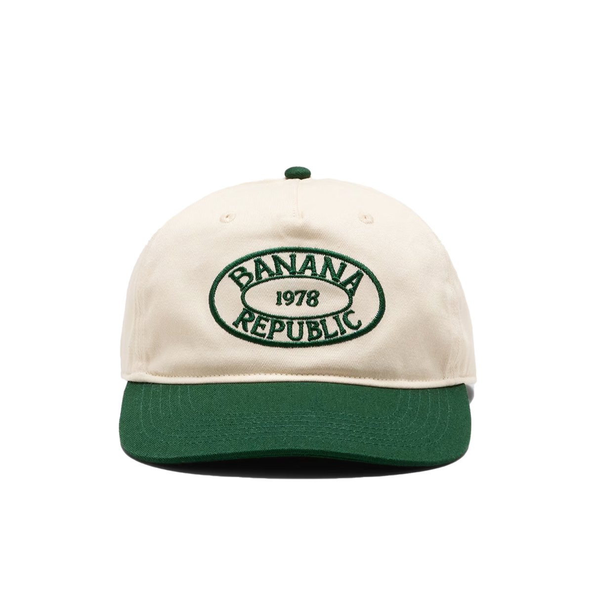 画像1: Banana Republic Tall Crown Logo B.B Cap - Cottage Cream (1)