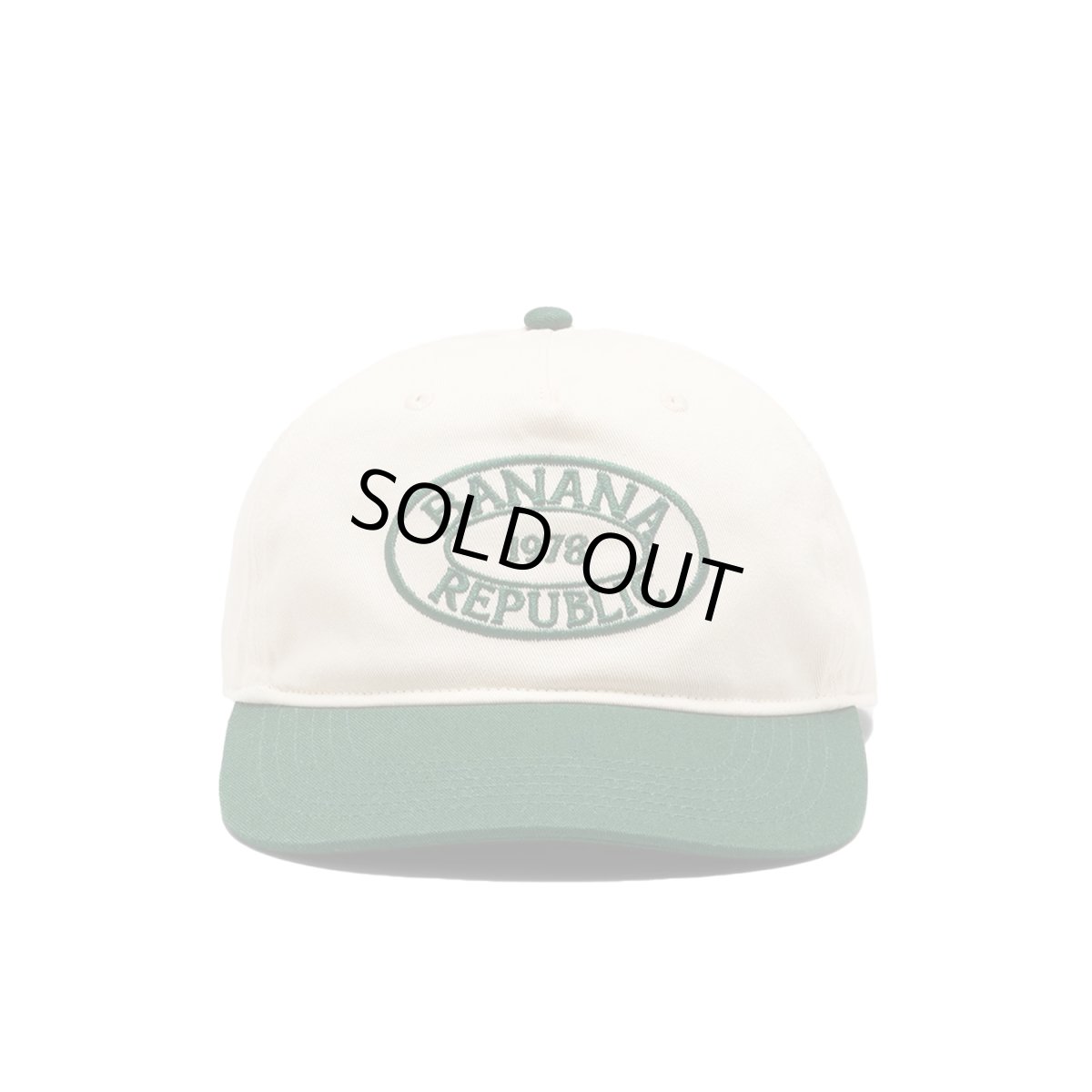 画像1: Banana Republic Tall Crown Logo B.B Cap - Cottage Cream (1)