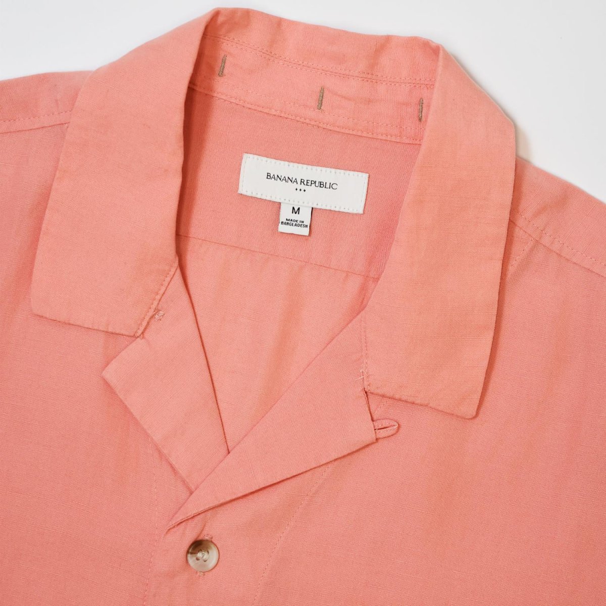 画像2: Banana Republic S/S Linen Shirts - Peach (2)