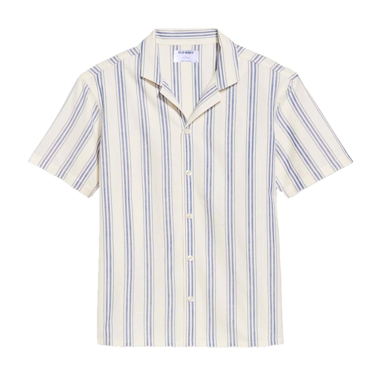 画像1: Old Navy S/S Stripe Shirts - White/Sax (1)