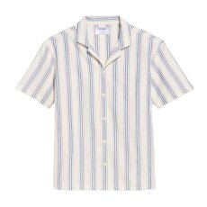 画像1: Old Navy S/S Stripe Shirts - White/Sax (1)
