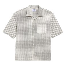 画像1: Old Navy S/S Seersucker Check Shirt - White (1)