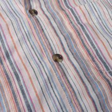 画像3: Old Navy S/S Linen Stripe Shirts - White/Multi (3)