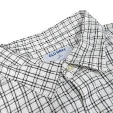 画像2: Old Navy S/S Seersucker Check Shirt - White (2)