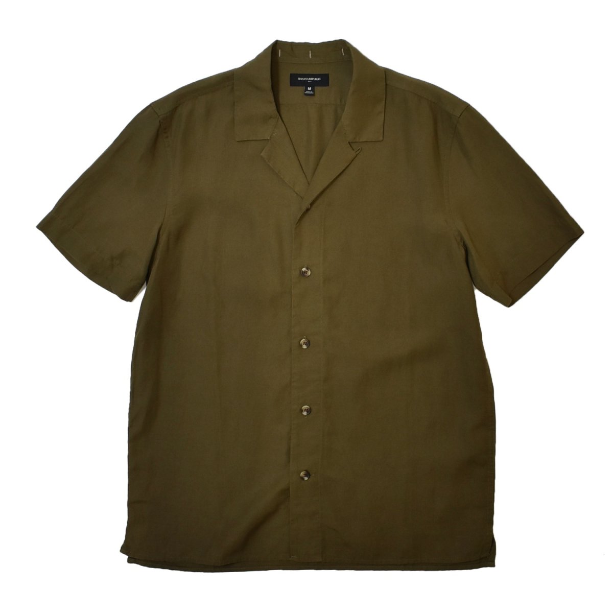 画像1: Banana Republic S/S Linen Shirts - Olive (1)