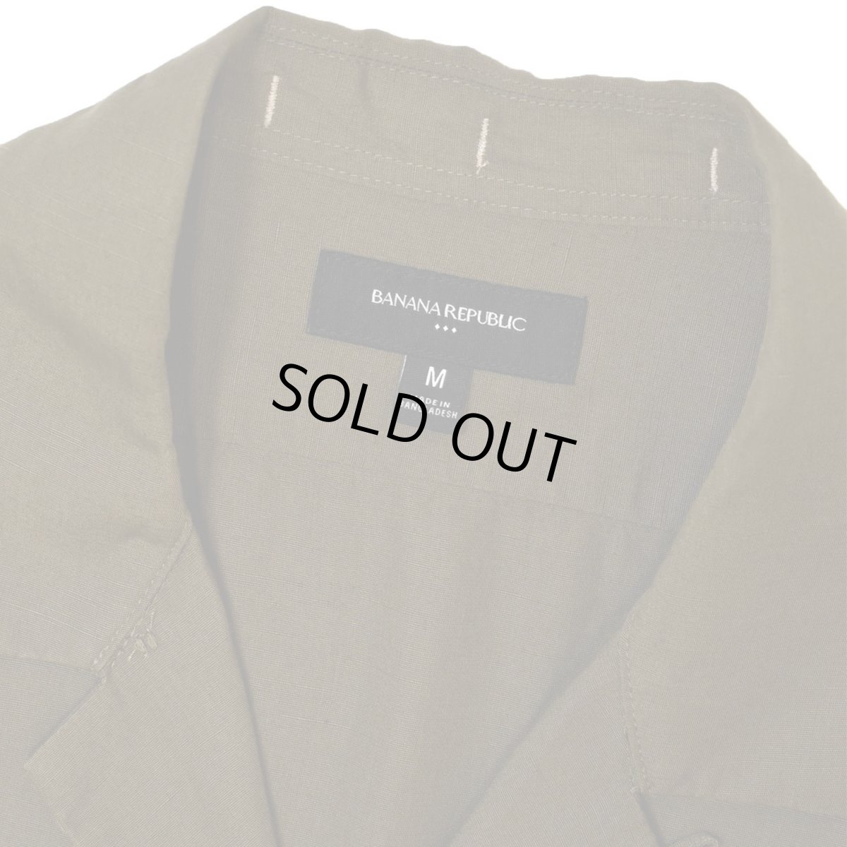 画像2: Banana Republic S/S Linen Shirts - Olive (2)