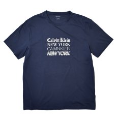 画像1: Calvin Klein Graphic Font Tee - Navy (1)