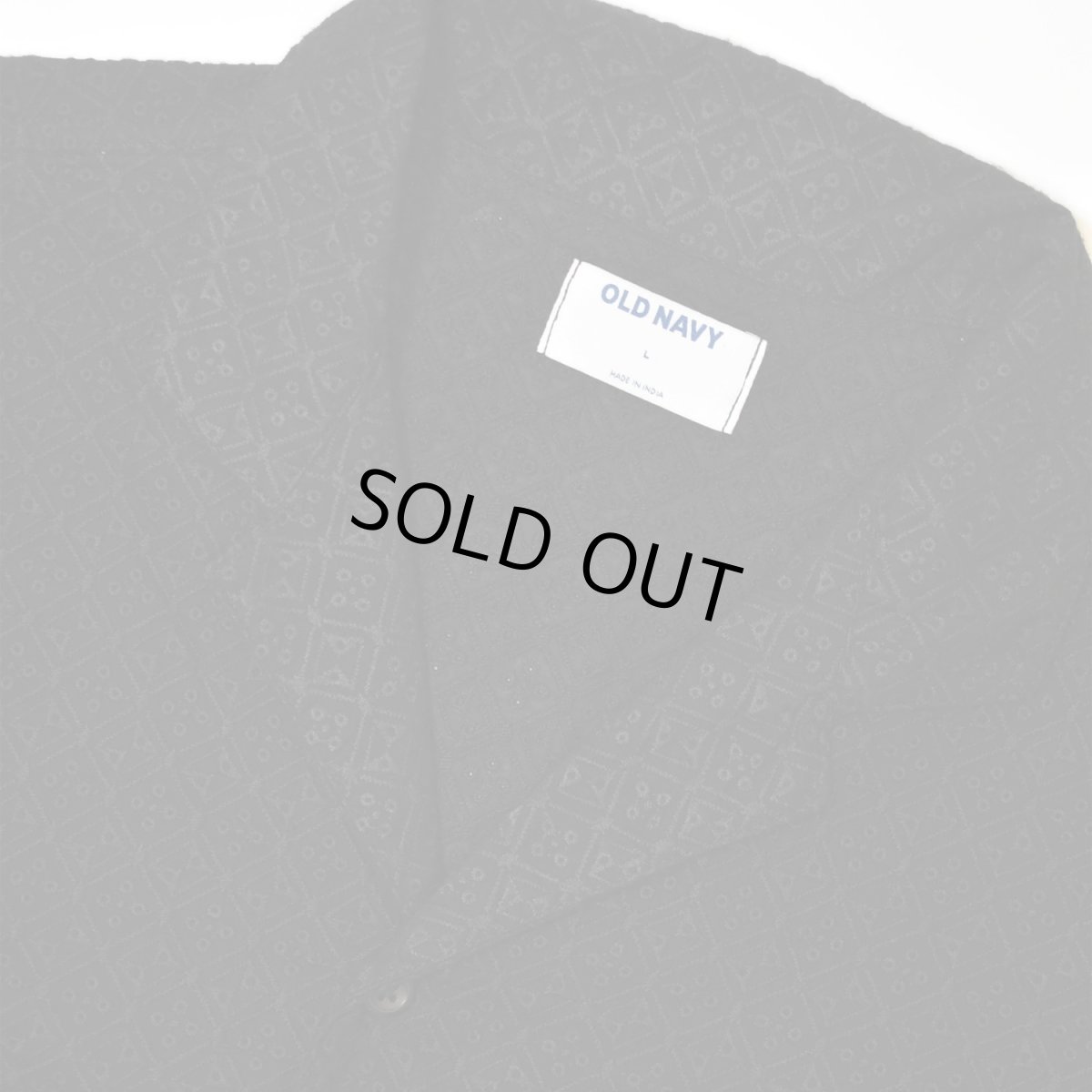 画像2: Old Navy S/S Lace Camp Shirts - Black (2)