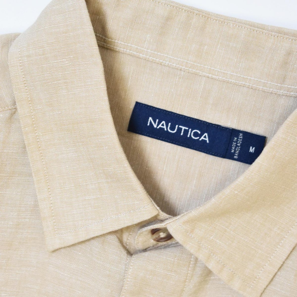 画像2: Nautica S/S Linen Shirts - Khaki (2)