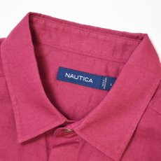 画像2: Nautica S/S Linen Shirts - Red (2)