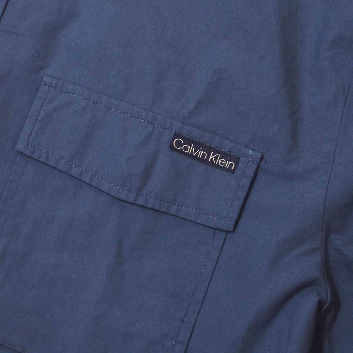 画像4: Calvin Klein L/S Relaxed Fit Ripstop Shirts - Navy (4)