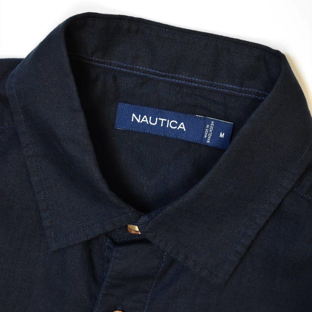 画像2: Nautica S/S Linen Shirts - Navy (2)