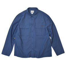 画像1: Calvin Klein L/S Relaxed Fit Ripstop Shirts - Navy (1)