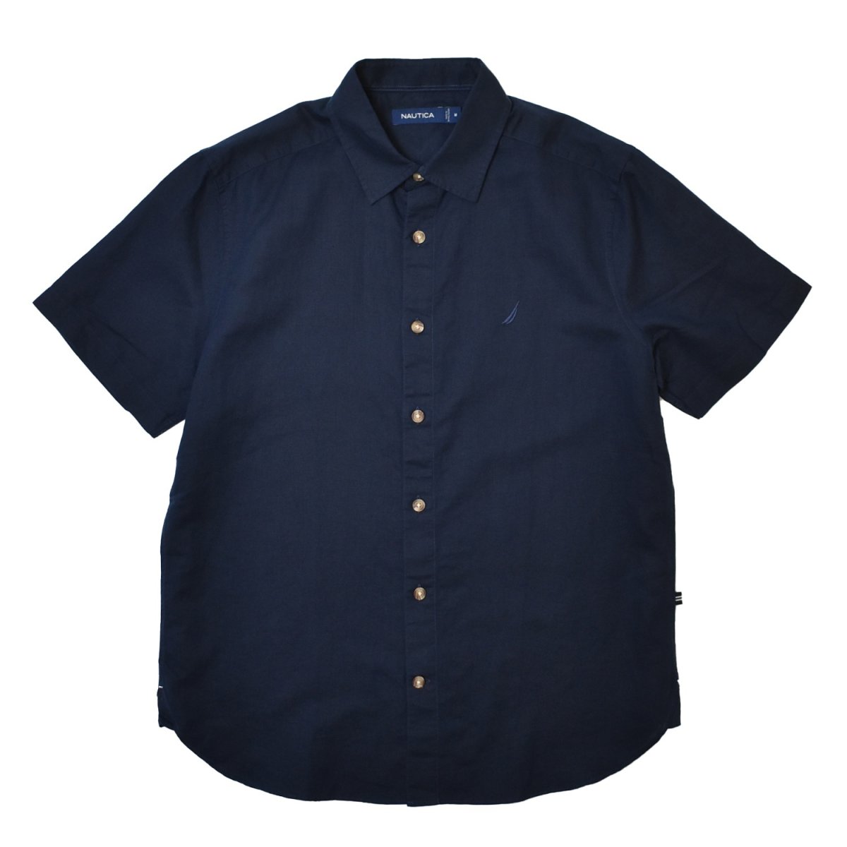 画像1: Nautica S/S Linen Shirts - Navy (1)