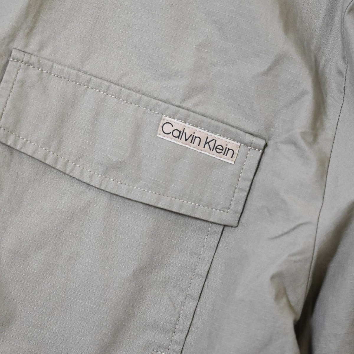 画像3: Calvin Klein L/S Relaxed Fit Ripstop Shirts - Khaki (3)