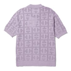 画像2: HUF Monogram Jacquard Zip Sweater - Lavender (2)