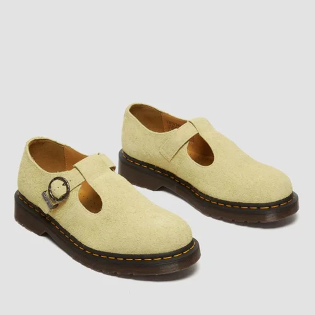 画像3: Dr.Martens T Bar Napped Suede Shoes - Hazy Yellow (3)