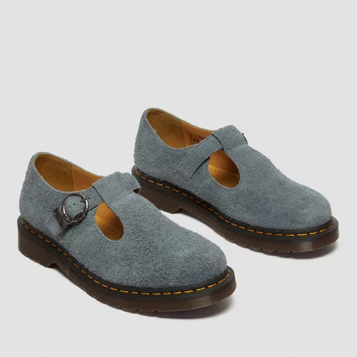 画像3: Dr.Martens T Bar Napped Suede Shoes - Washed Denim (3)