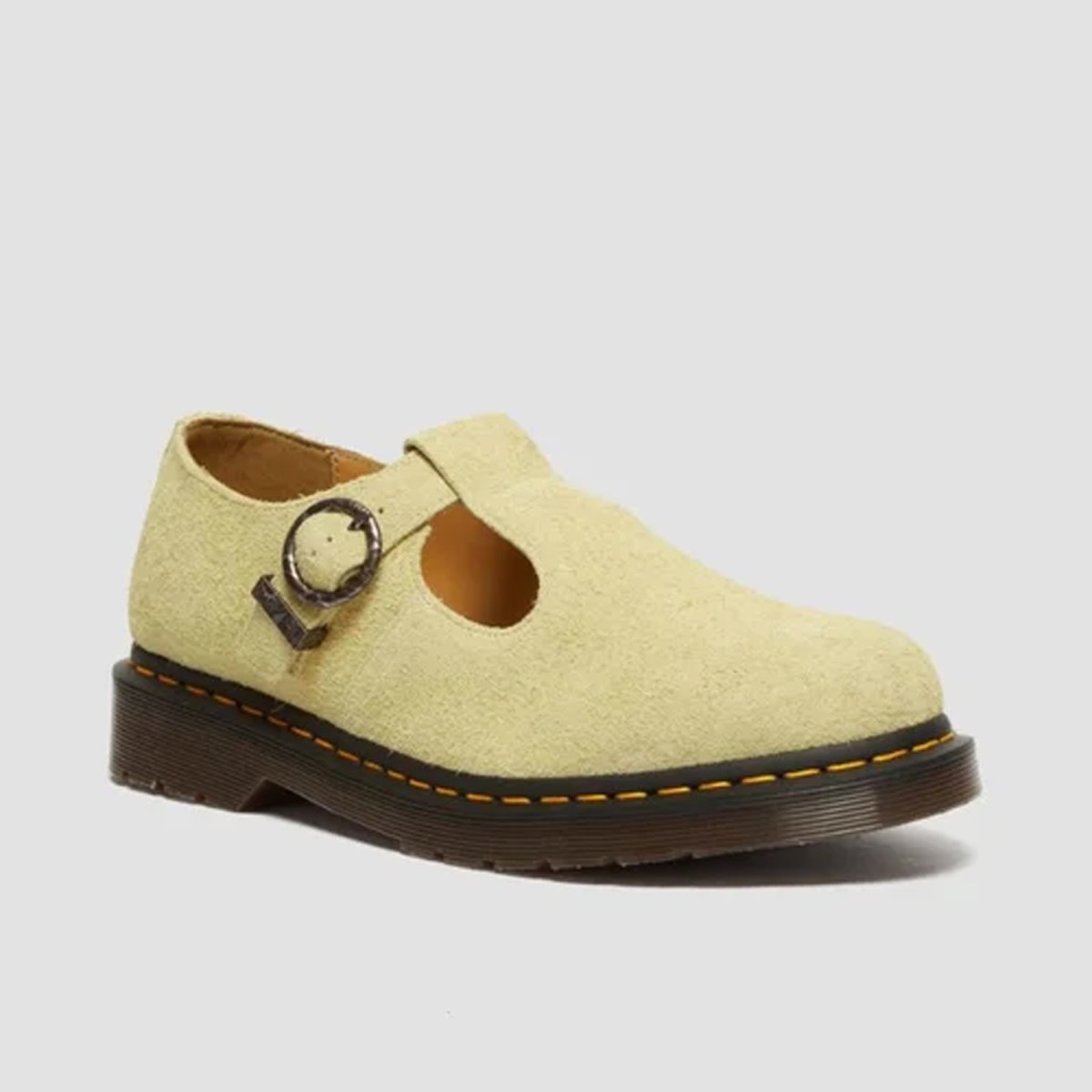 画像2: Dr.Martens T Bar Napped Suede Shoes - Hazy Yellow (2)