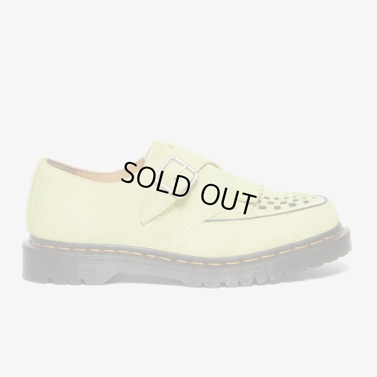 画像1: Dr.Martens Ramsey Suede Kiltie Buckle Creepers - Lime Green (1)