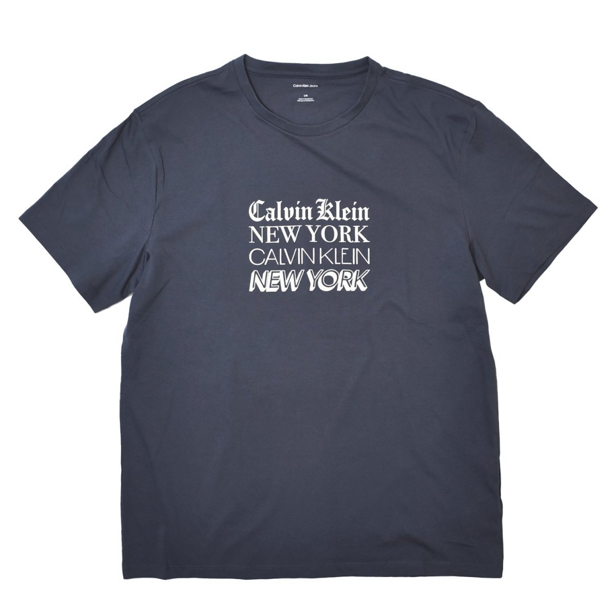 画像1: Calvin Klein Graphic Font Tee - Navy (1)