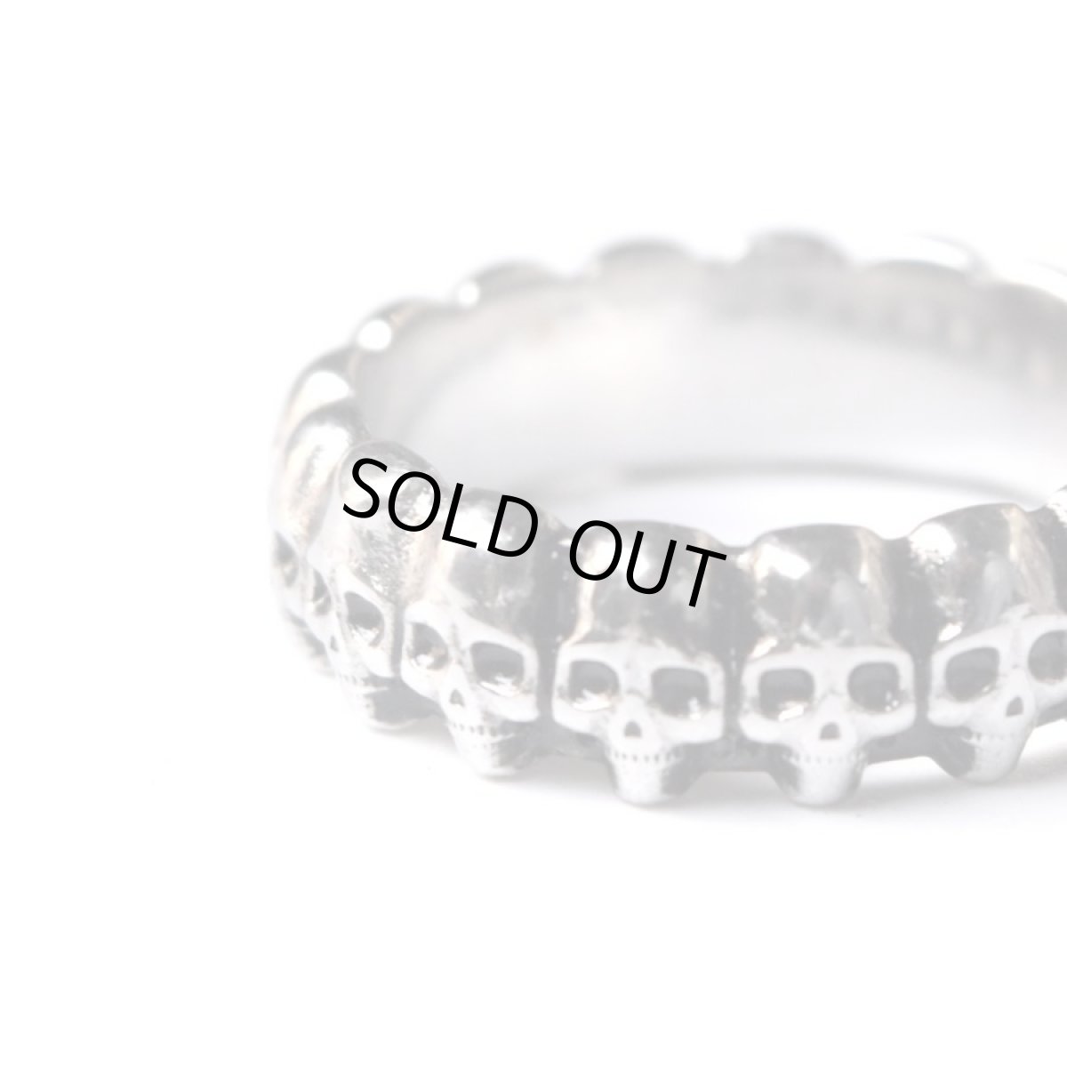 画像2: Skull Chain Ring - Silver (2)