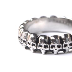 画像2: Skull Chain Ring - Silver (2)