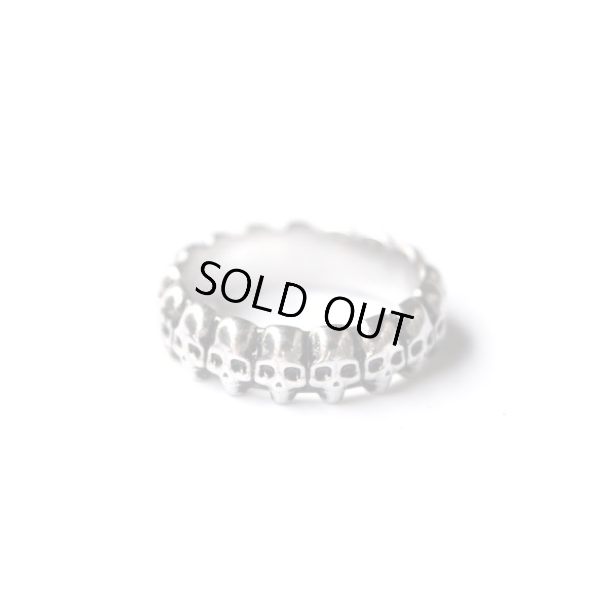 画像1: Skull Chain Ring - Silver (1)