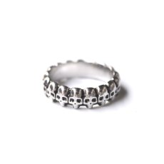 画像1: Skull Chain Ring - Silver (1)
