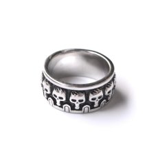 画像1: Thick Skull Ring - Silver (1)