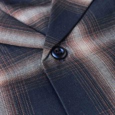 画像2: PRO CLUB Comfort Ombre Checker S/S Shirts - Brown (2)