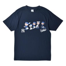 画像1: Snoopy NY Yankees S/S T-Shirts - Navy (1)