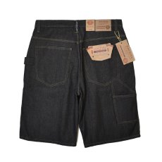 画像1: Kno-betta #999 Baggy Denim Painter Shorts - Raw Black (1)