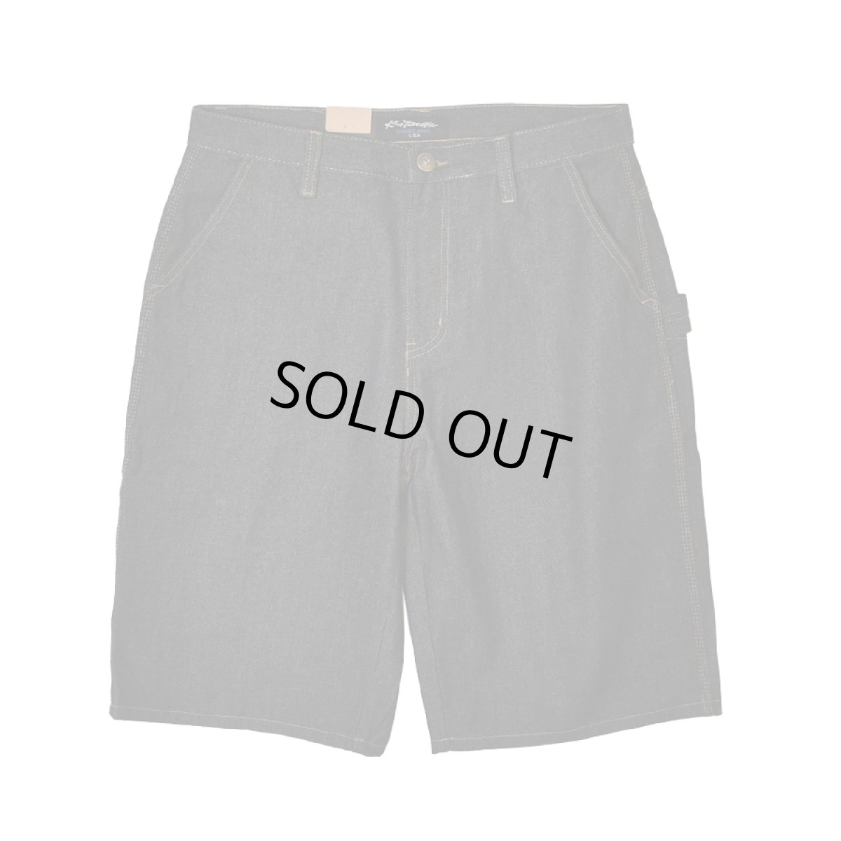 画像2: Kno-betta #999 Baggy Denim Painter Shorts - Raw Black (2)