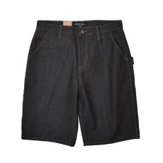 画像2: Kno-betta #999 Baggy Denim Painter Shorts - Raw Black (2)