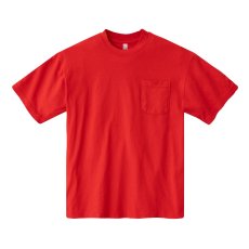画像1: Los Angeles Apparel 6.5oz S/S Garment Dye Pocket Tee - Tomato (1)