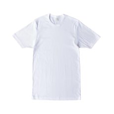 画像1: Los Angeles Apparel S/S Baby Rib Fitted Tee - White (1)