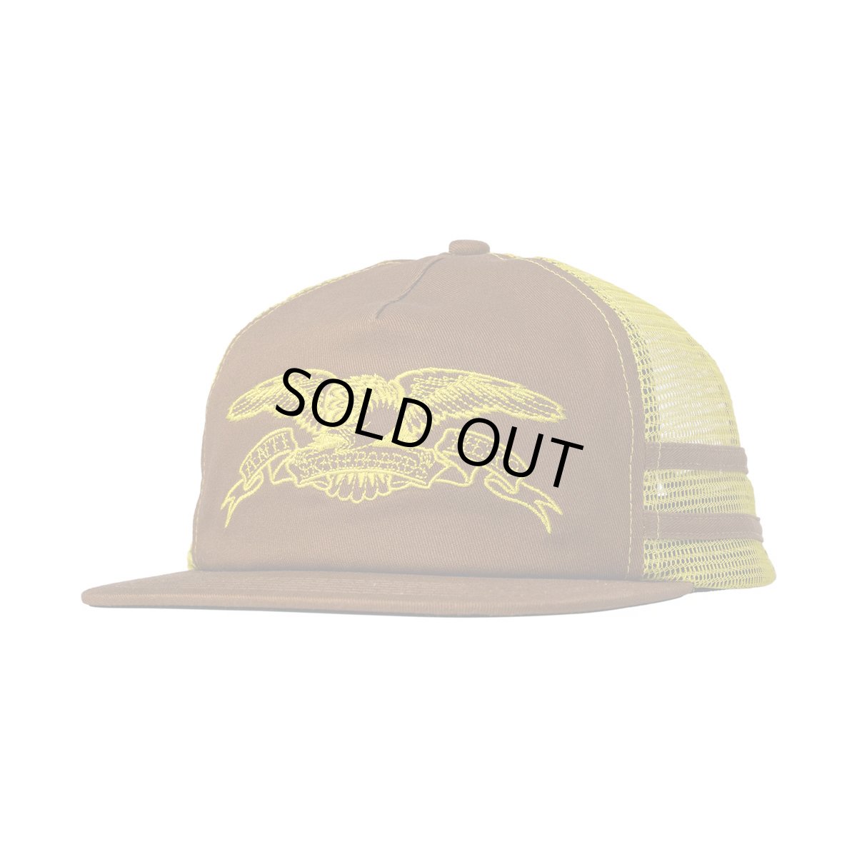 画像1: Anti Hero Basic Eagle Snapback Hat - Brown/Mustard (1)