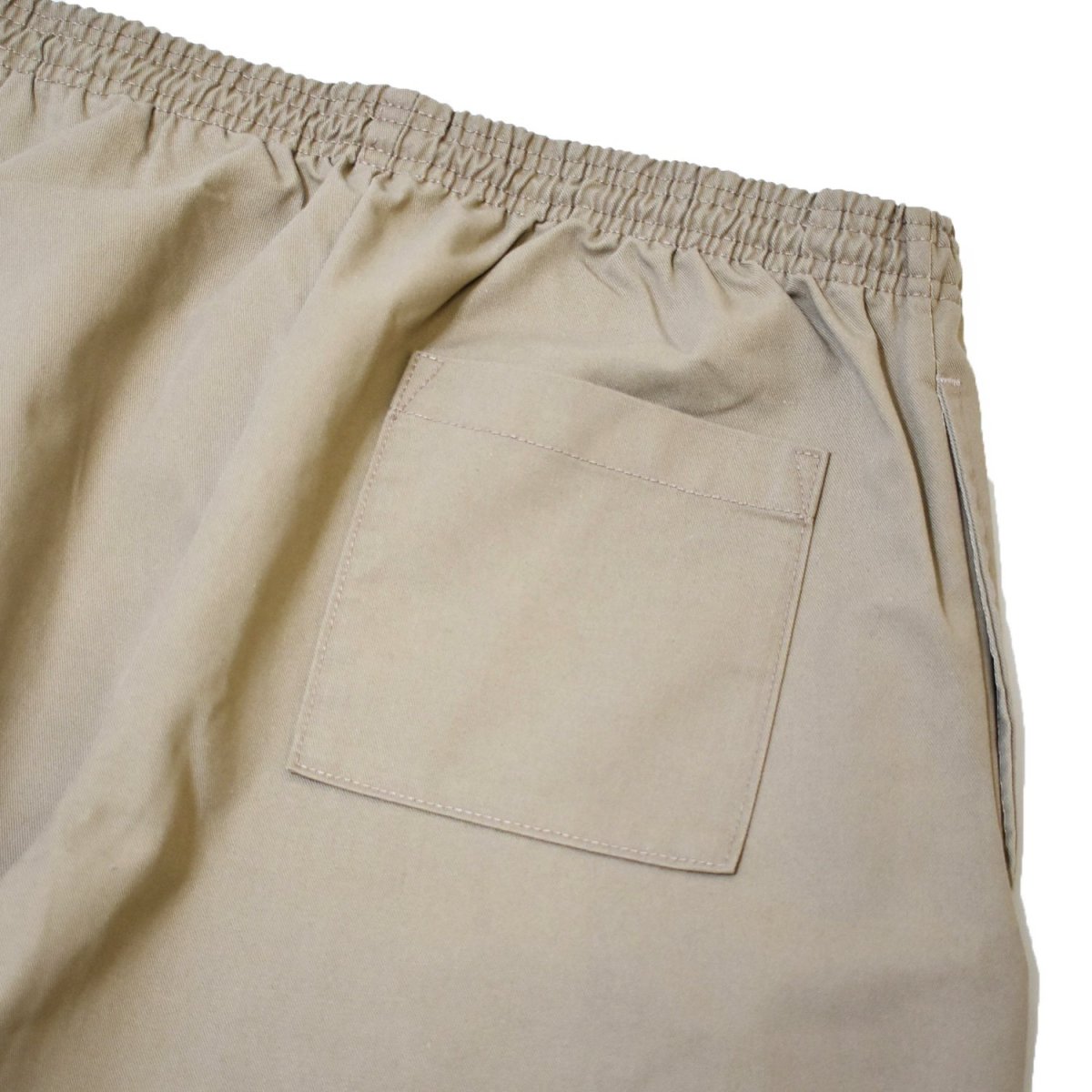 画像4: Los Angeles Apparel Poly Cotton Wide Leg Prisoner Pants - Khaki (4)