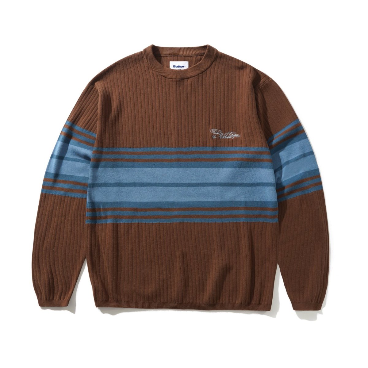 画像1: Butter Goods Crest Knit Sweater - Brown (1)