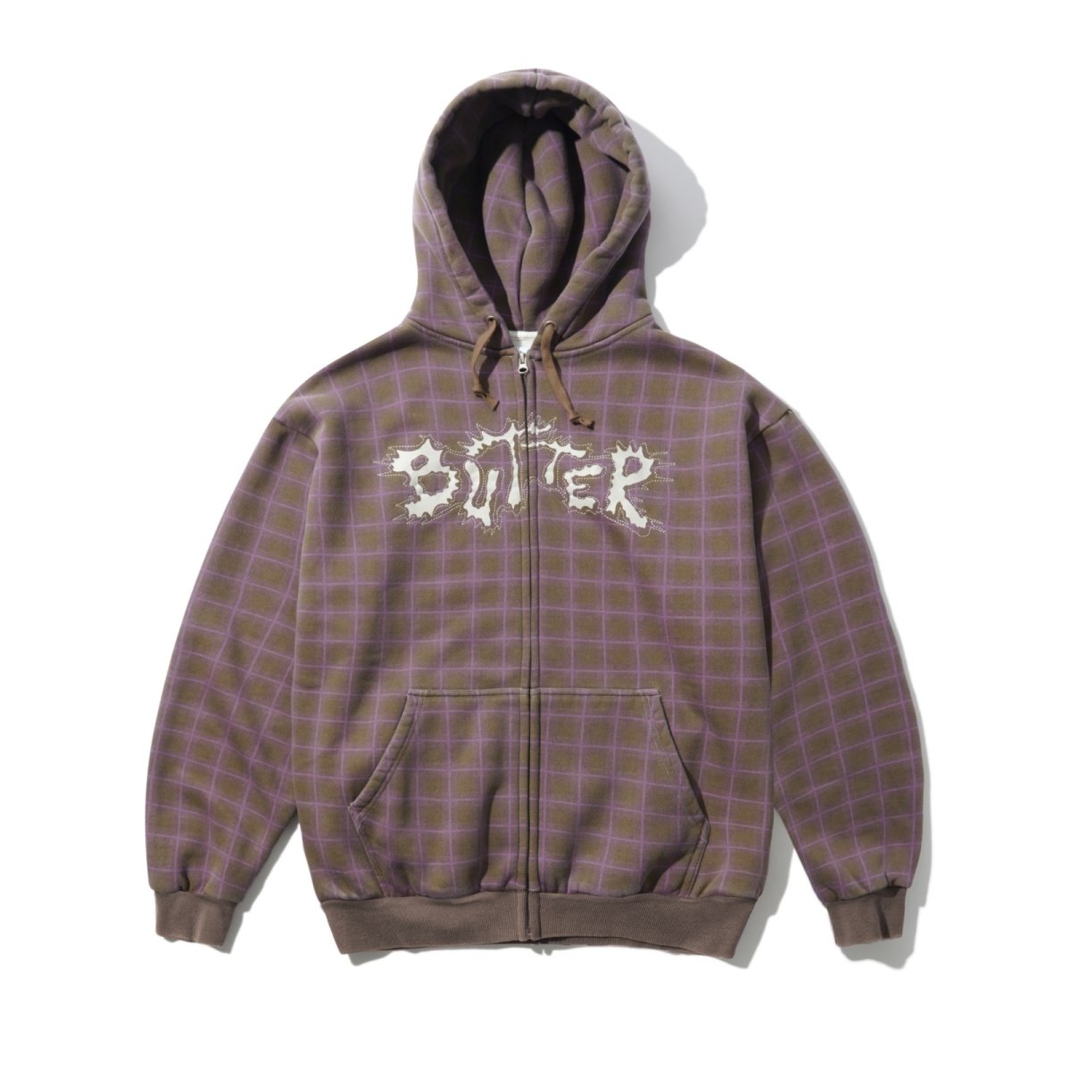 画像1: Butter Goods Eruption Zip-Thru Hood - Plaid (1)