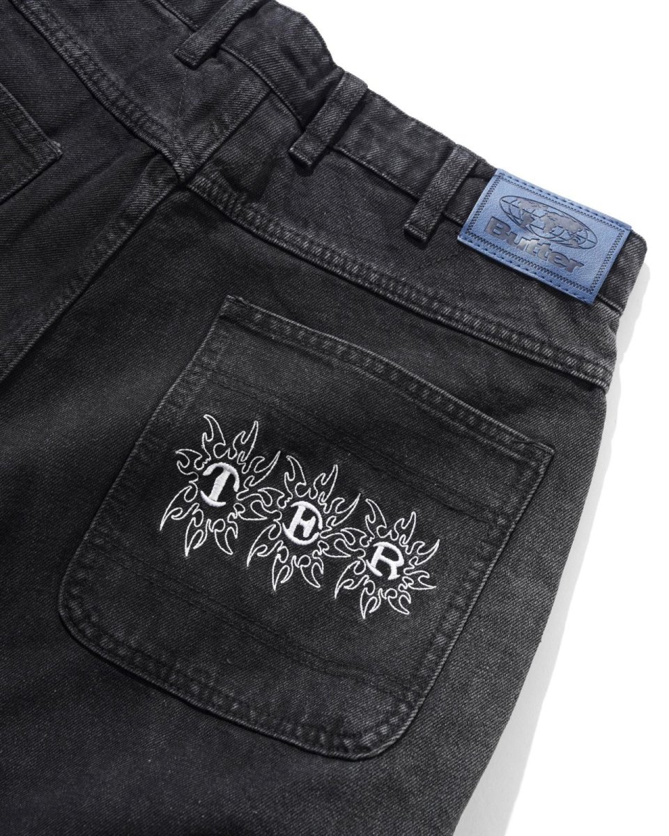 画像3: Butter Goods Bronco Denim Jeans - Washed Black (3)