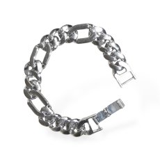 画像1: Figaro Chain Bracelet - Silver (1)