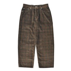 画像1: Levi's 578-0033 Baggy Plaid Corduroy Pants- Brown (1)