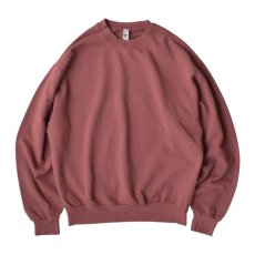 画像1: Los Angeles Apparel Long Sleeve Garment Dye French Terry Pullover - Old Rose (1)